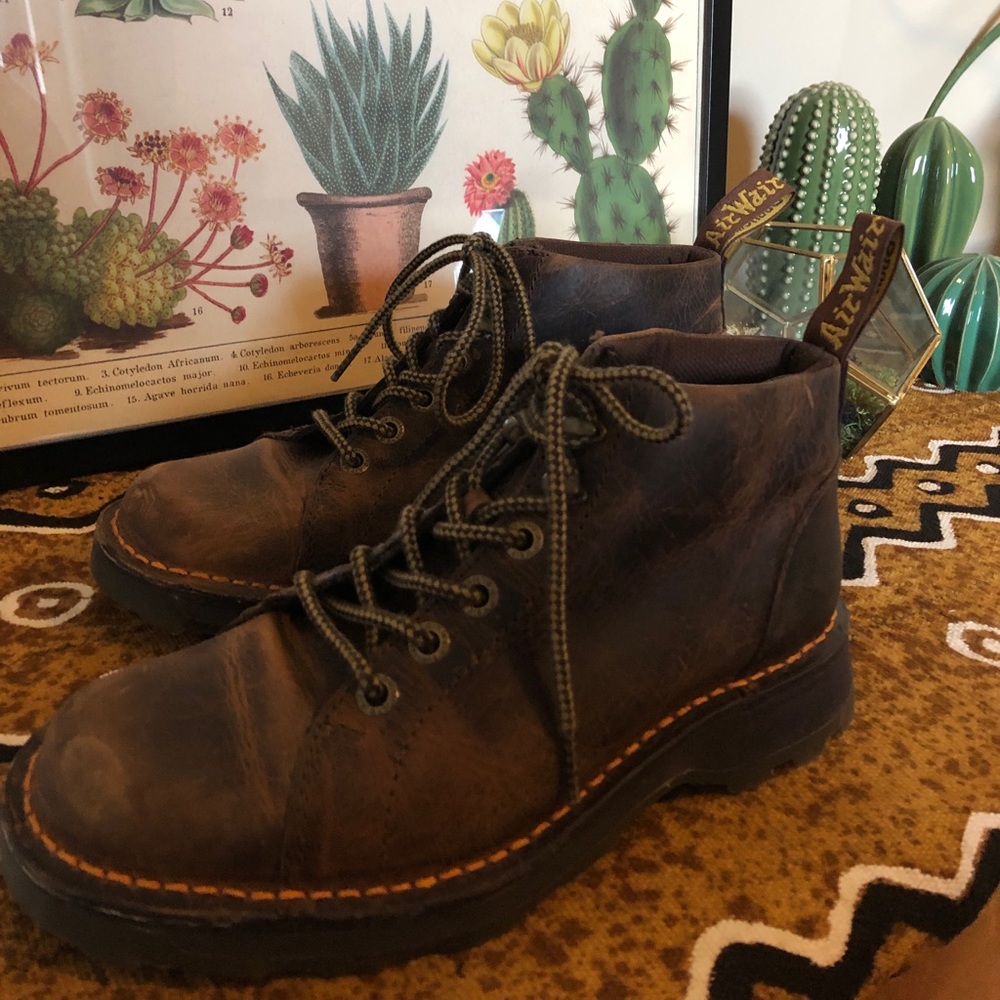Cool Brown Leather Dr. Martens - NO INSOLES